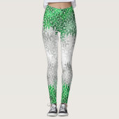 Leggings Drapeau de fierté grisromantique abstrait ondulé t (Devant)