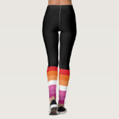 Leggings Drapeau de fierté lesbienne (Dos)