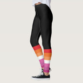 Leggings Drapeau de fierté lesbienne (Gauche)