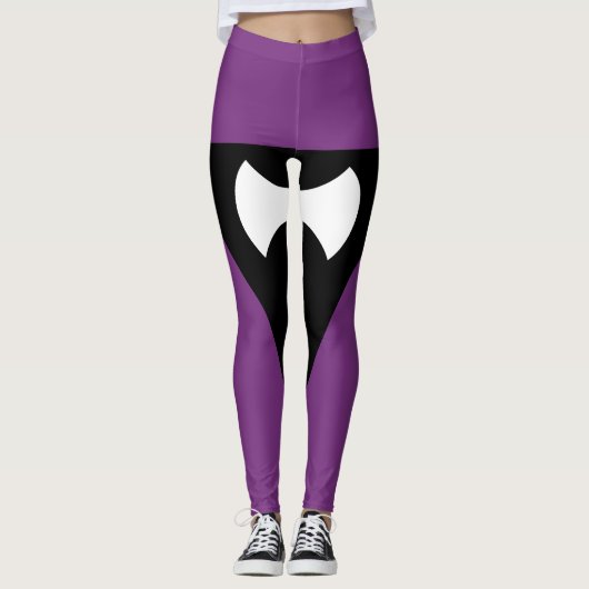 Leggings Drapeau de fierté Lesbienne Labrys (Devant)