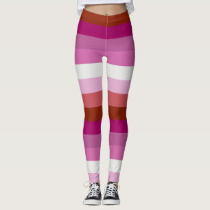 Leggings Drapeau de fierté lesbienne LGBTQ+ Bande horizonta