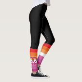 Leggings Drapeau de fierté lesbienne WLW (Coucher de soleil (Droite)