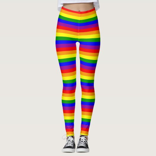 Leggings Drapeau de fierté LGBTQ+ Couleurs arc-en-ciel (Devant)