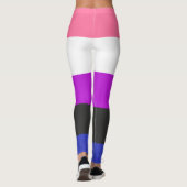 Leggings Drapeau de fierté LGBTQ Genderfluide (Dos)