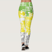Leggings Drapeau de fierté lithromantique abstrait funky gé (Dos)