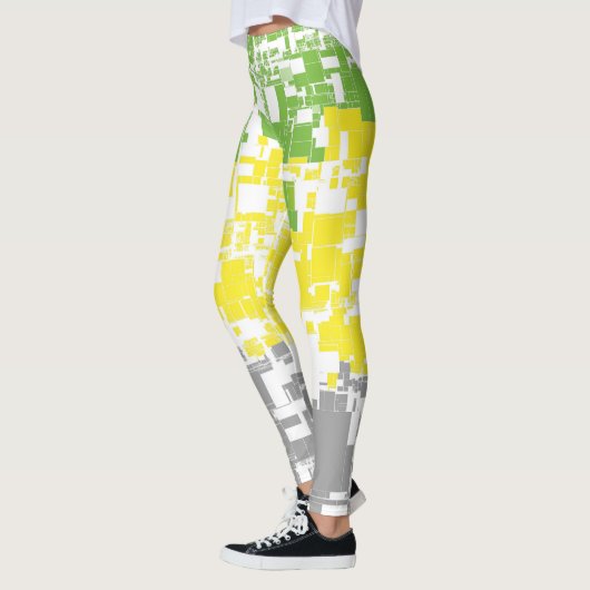 Leggings Drapeau de fierté lithromantique abstrait funky gé (Gauche)