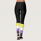 Leggings Drapeau de fierté non binaire à double esprit (Dos)