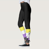 Leggings Drapeau de fierté non binaire à double esprit (Gauche)