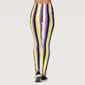 Leggings Drapeau de fierté non binaire vertical (Dos)