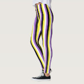 Leggings Drapeau de fierté non binaire vertical (Gauche)