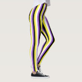 Leggings Drapeau de fierté non binaire vertical (Droite)