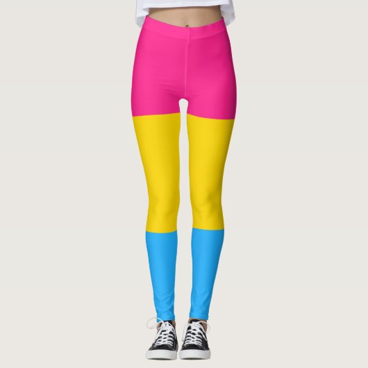 Leggings Drapeau de fierté Pansexual LGBTQ (Devant)