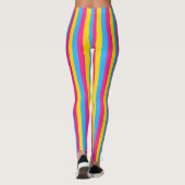 Leggings Drapeau de fierté pansexuelle vertical (Dos)