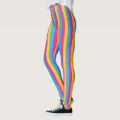 Leggings Drapeau de fierté pansexuelle vertical (Gauche)