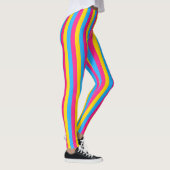 Leggings Drapeau de fierté pansexuelle vertical (Droite)