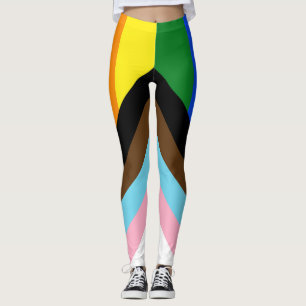 Leggings Drapeau de fierté Progress Pride de SlipperyJoe si