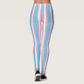 Leggings Drapeau de fierté transgenre vertical (Dos)