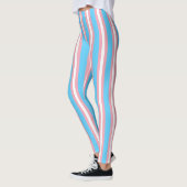 Leggings Drapeau de fierté transgenre vertical (Gauche)