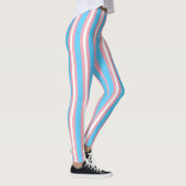 Leggings Drapeau de fierté transgenre vertical (Droite)