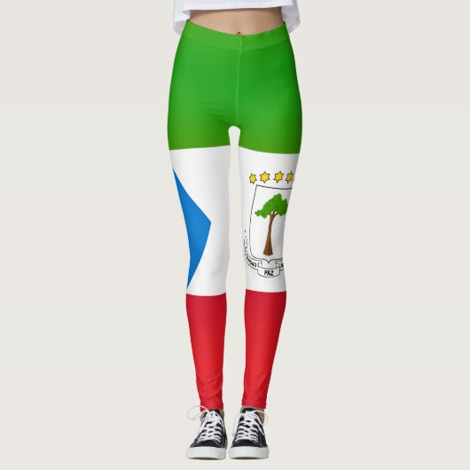 Leggings Drapeau de Guinée équatoriale Cool (Devant)