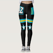 Leggings Drapeau de Kazakhstan (Devant)