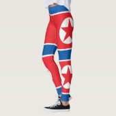 Leggings Drapeau de la Corée du Nord (Gauche)