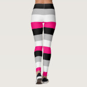 Leggings Drapeau de la Fierté de gynephilia Bande horizonta (Dos)