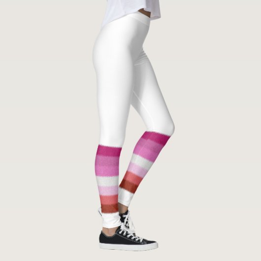 Leggings Drapeau de la fierté lesbienne (Droite)