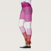 Leggings Drapeau de la fierté lesbienne (Gauche)