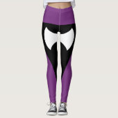 Leggings Drapeau de la fierté lesbienne Ax pourpre (Devant)