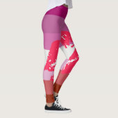Leggings Drapeau de la fierté lesbienne Lipstick et lèvres (Droite)