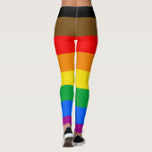 Leggings Drapeau de la fierté LGBT à 8 bandes (Dos)