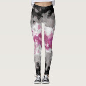 Leggings Drapeau de la fierté libraféminine abstrait marbré (Devant)