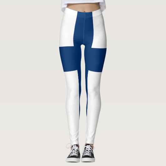 Leggings Drapeau de la Finlande (Devant)