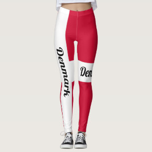 Leggings Drapeau de la Personnaliser nationale du Danemark