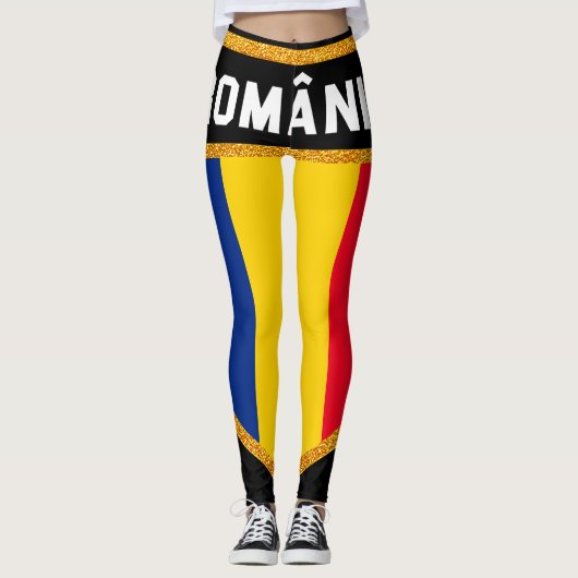 Leggings Drapeau de la Roumanie (Devant)
