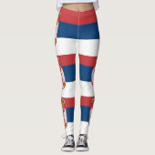 Leggings Drapeau de la Serbie (Devant)