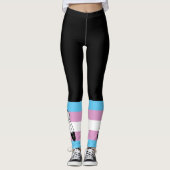 Leggings Drapeau de la Trans Pride (Devant)