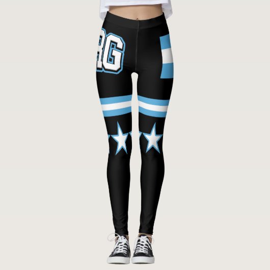 Leggings Drapeau de l'Argentine (Devant)