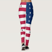 Leggings Drapeau de l'atoll de Bikini Patriotique (Dos)
