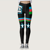 Leggings Drapeau de l'Azerbaïdjan (Devant)