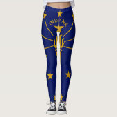 Leggings Drapeau de l'État de l'Indiana (Devant)