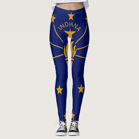 Leggings Drapeau de l'État de l'Indiana (Devant)