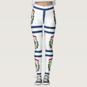 Leggings Drapeau de l'État de Virginie-Occidentale (Devant)