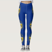 Leggings Drapeau de l'État du Nebraska (Devant)