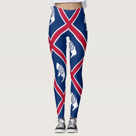 Leggings Drapeau de l'État du Wyoming (Devant)
