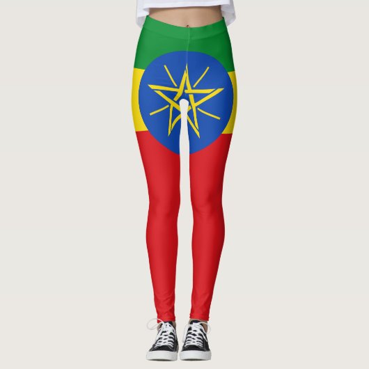Leggings Drapeau de l'Éthiopie (Devant)