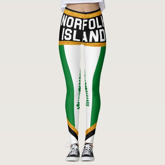 Leggings Drapeau de l'île Norfolk (Devant)