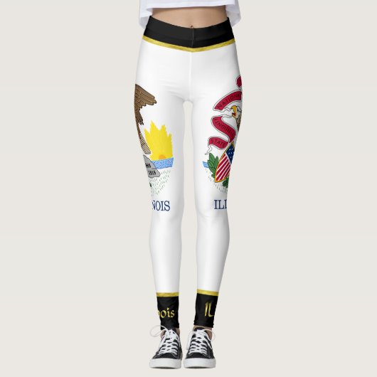 Leggings Drapeau de l'Illinois (Devant)