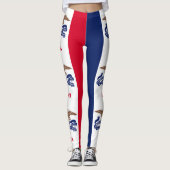 Leggings Drapeau de l'Iowa (Devant)